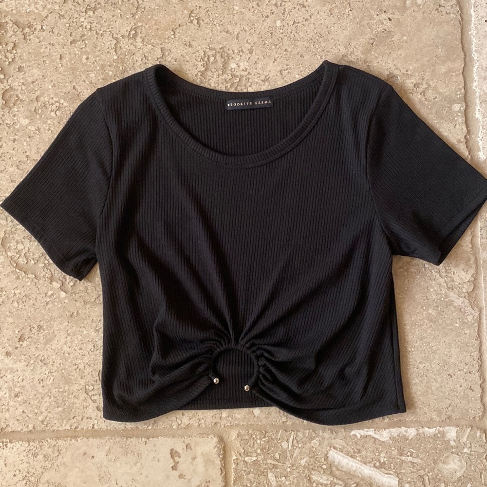 Brooklyn Karma Black Top with Ring Detailing